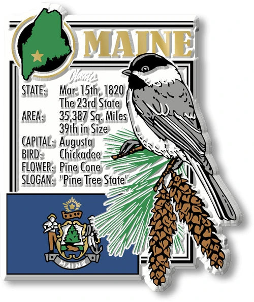 Maine State Montage Magnet by Classic Magnets, PSM-119
