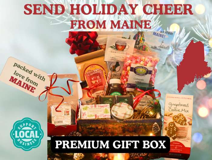 <h2><strong>Maine Winter / Christmas </strong></h2><h3></h3><h4><strong>Beautiful, Full Color Gift Boxes Loaded with Hand Curated, Maine Made, Artisan Foods & Goods Shipped Worldwide.</strong></h4>