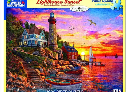 Lighthouse Sunset 1000-Piece Jigsaw Puzzle by White Mountain