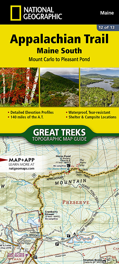 National Geographic Appalachian Trail Maine South map