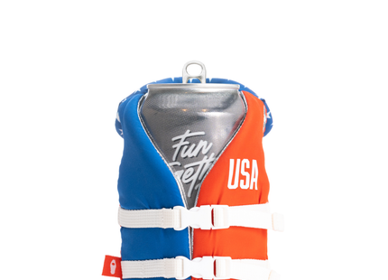 Liberty red white and blue Puffin Buoy floating can cooler