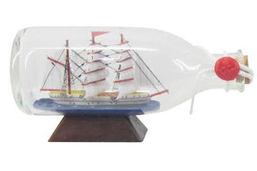 6.5" Sailing Ship in a Bottle – Assorted Nautical Decor