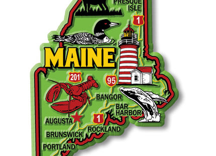 Maine Colorful State Magnet by Classic Magnets, CSM-119