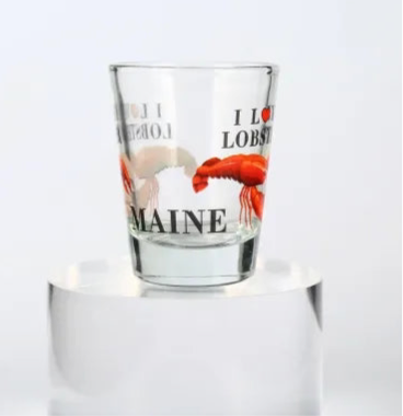 Maine Shot Glass - I love Lobster