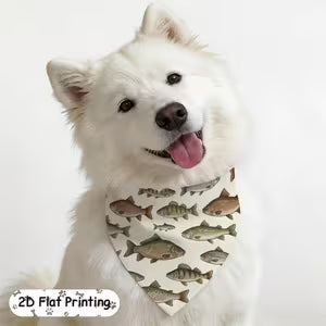 Coastal Fish Pattern Pet Bandana