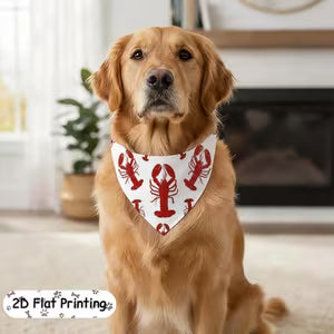 Lobster & Seafood Pattern Dog Bandana