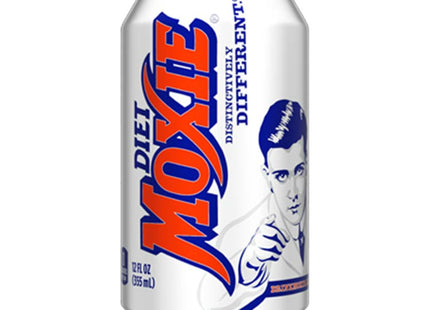 Diet Moxie soda in a 12 fl oz can