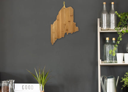 Maine State-Shaped Bamboo Serving & Cutting Board