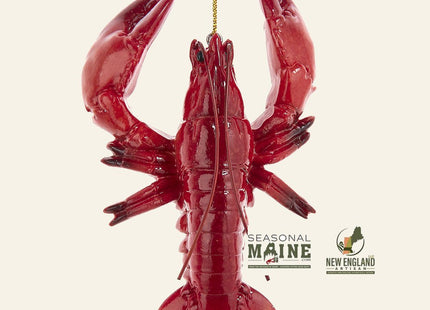 Lobster Ornament 4.5" Coastal Holiday Accent
