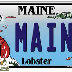 Maine Lobster Novelty Metal License Plate – Lobster (4" x 2.2")