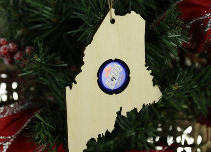 Maine Beer Cap Map Ornament