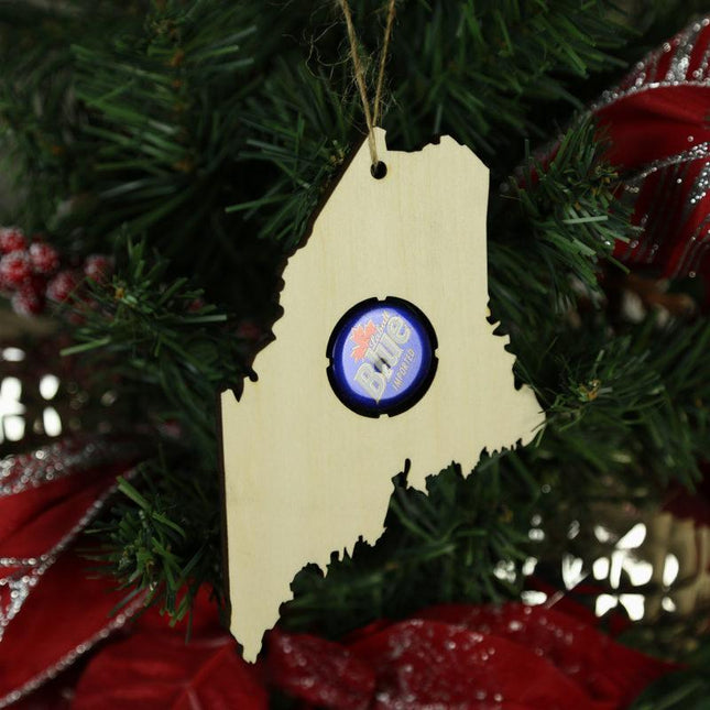 Maine Beer Cap Map Ornament