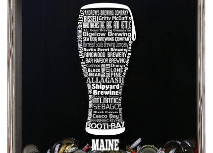 Maine Beer Typography Shadow Box