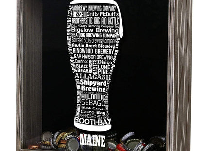 Maine Beer Typography Shadow Box