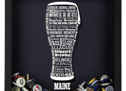 Maine Beer Typography Shadow Box