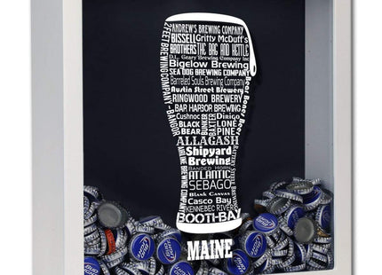 Maine Beer Typography Shadow Box