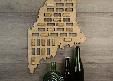 Maine Wine Cork Map