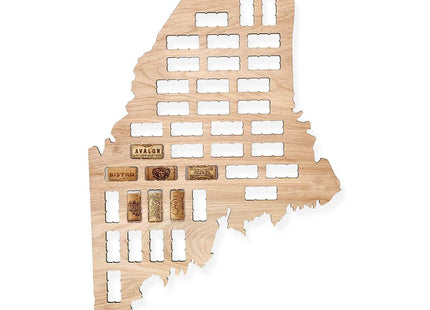 Maine Wine Cork Map