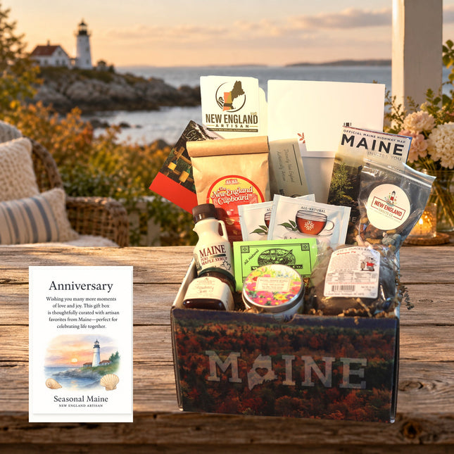 Anniversary Standard gift box — photographed example assortment; contents may vary.