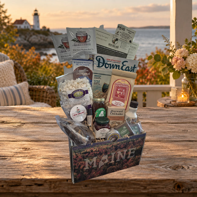 Curated Standard gift box — photographed example assortment; contents may vary.