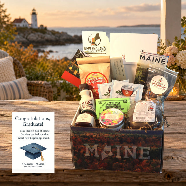 Graduation Standard gift box — photographed example assortment; contents may vary.
