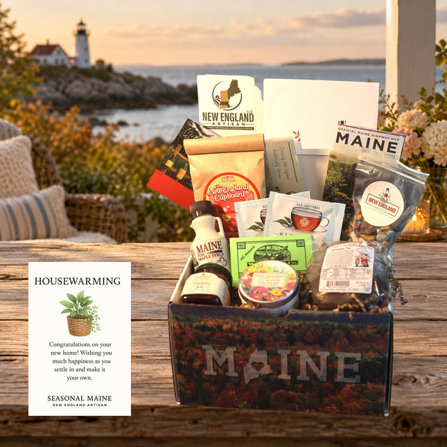 Housewarming Standard gift box — photographed example assortment; contents may vary.