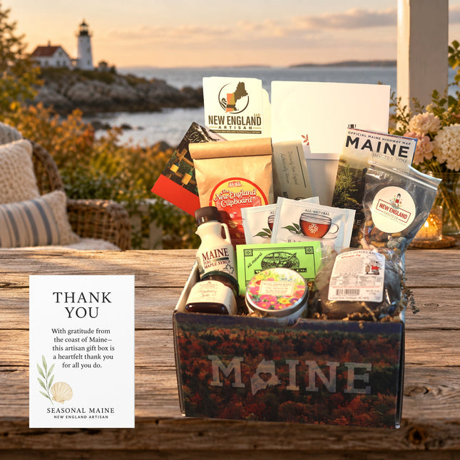 Thank You Standard gift box — example photographed Standard assortment with occasion card; contents may vary.