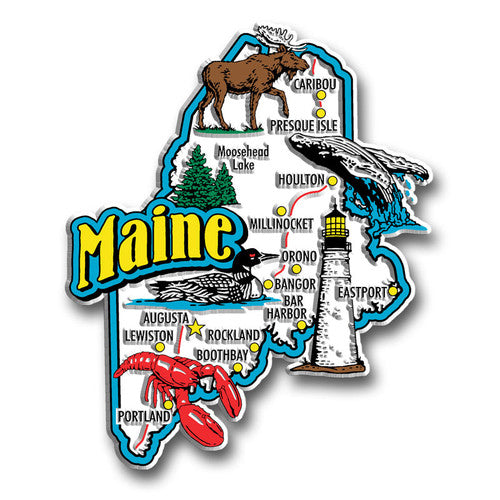 Maine Jumbo State Magnet by Classic Magnets, SJM-119